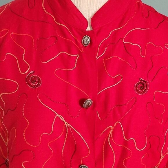 Tantrums collection, Vintagb red‎ top. Small. Great silver buttons. Y2k - Picture 5 of 9